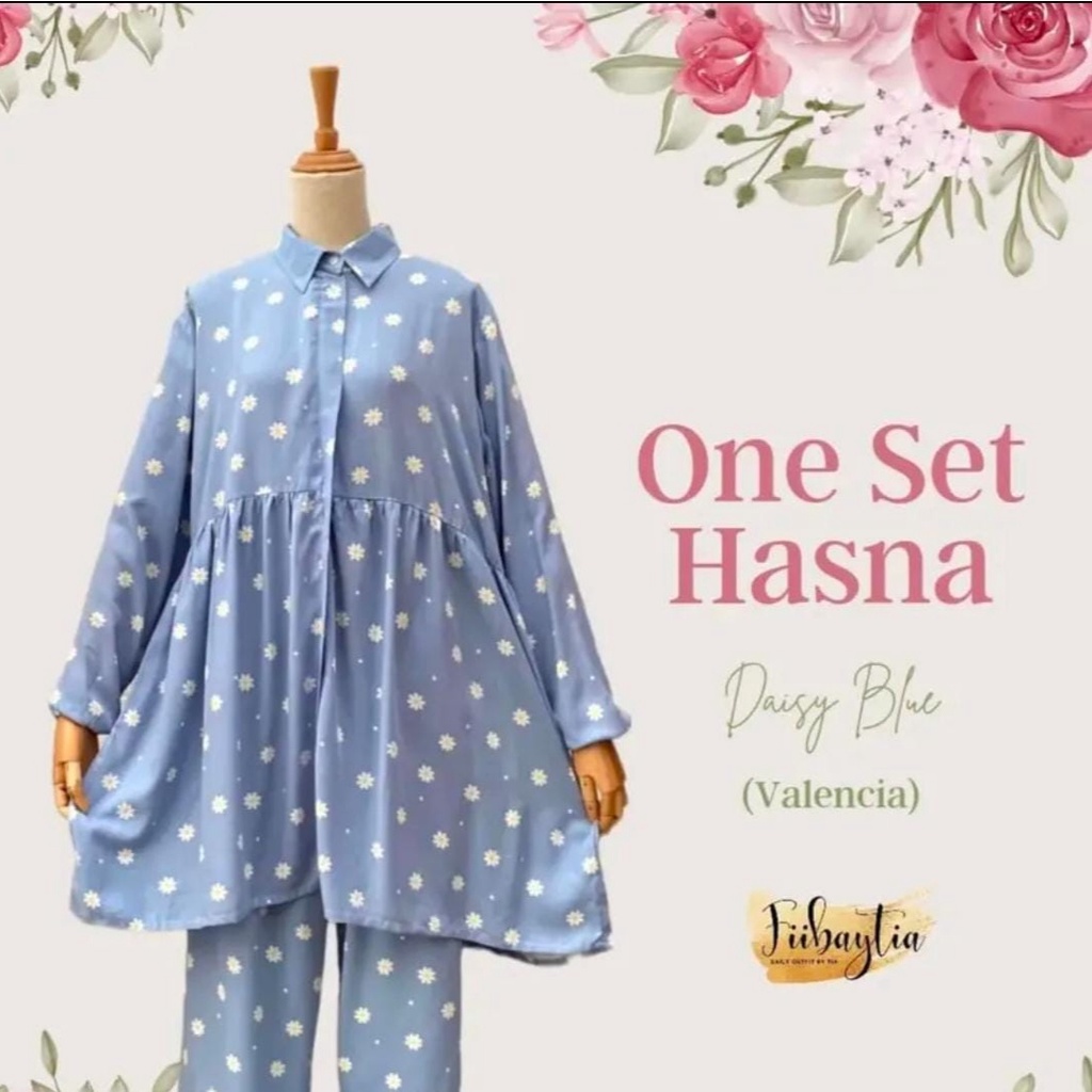 Hasna One Set Bahan Valencia by Fiibaytia