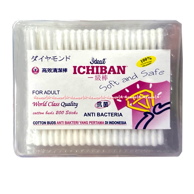 Ideal Ichiban Cotton Buds 200sticks For Adult Anti Bacteria Korek Kuping Untuk Dewasa Anti Bacteria Korek Kuping Aman Anti Bakteri Ichi Ban Catun Buds Soft And Safe Coton Bud