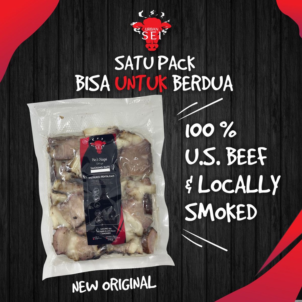 

Sei Sapi Frozen - Sei Sapi Smoked Beef Daging Asap Pilihan & Sambel Spesial -URBANSEI