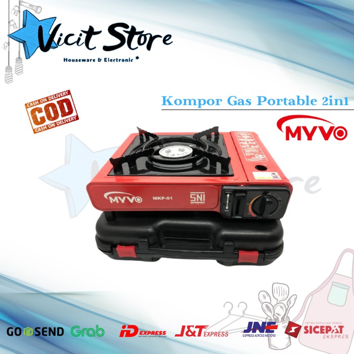 Kompor Gas Portable 2in1 Merk Myvo MKP 01