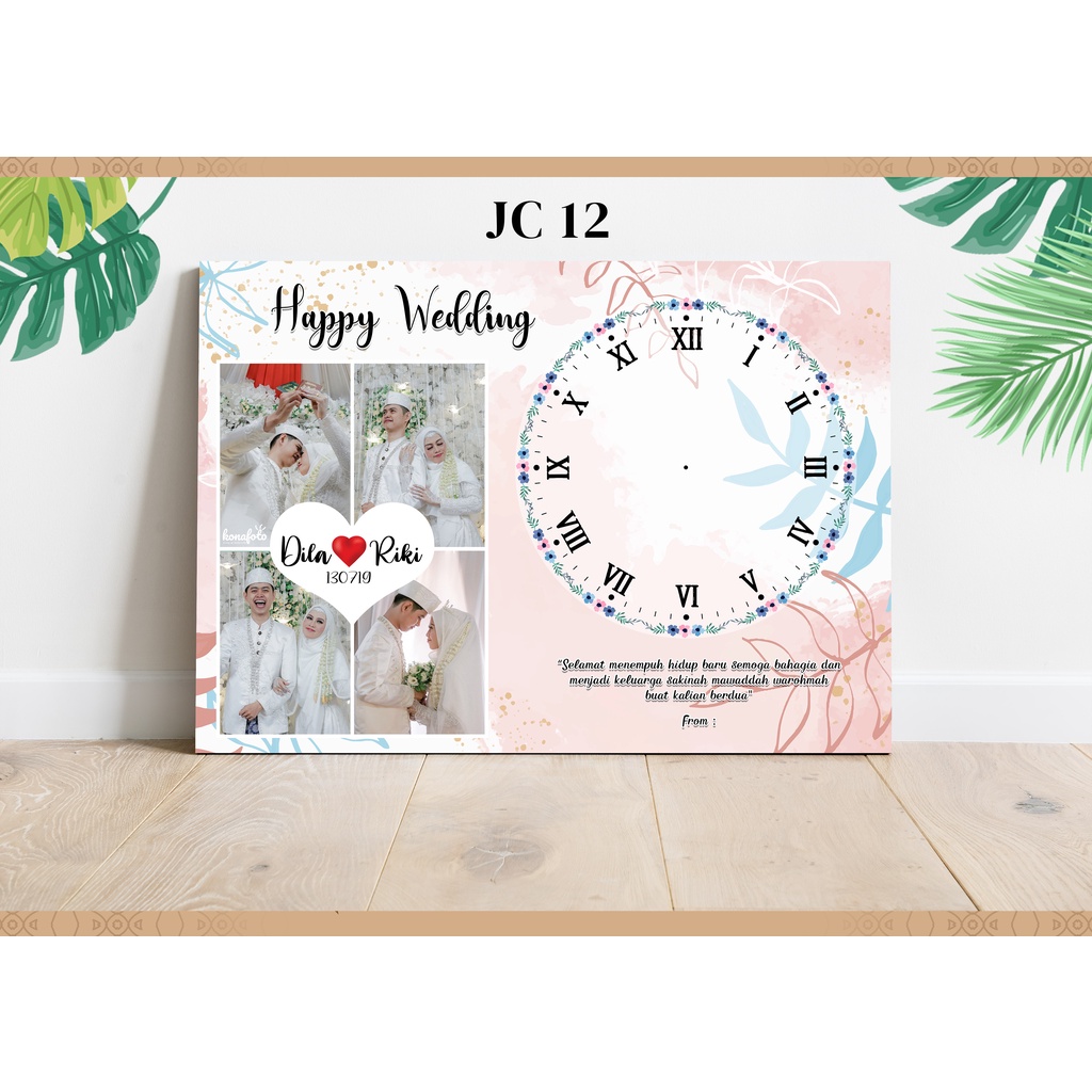 CETAK FOTO & JAM - KADO ULANG TAHUN - KADO JAM - HIASAN DINDING - BIRTHDAY - ANYVERSARY - WEDDING - 