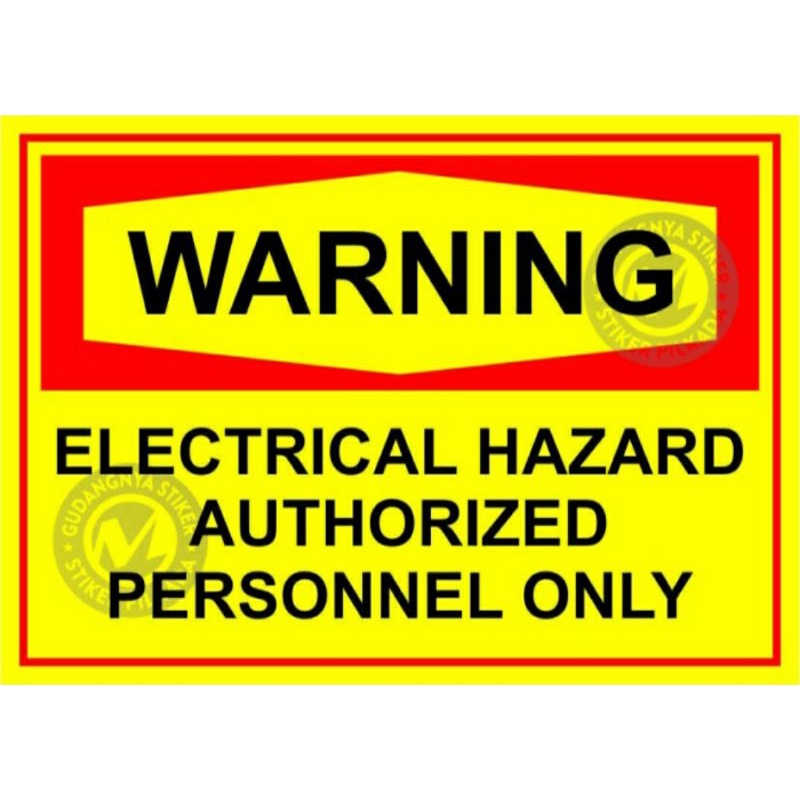 

STIKER VINYL WARNING ELECTRICAL HAZARD 15x20CM