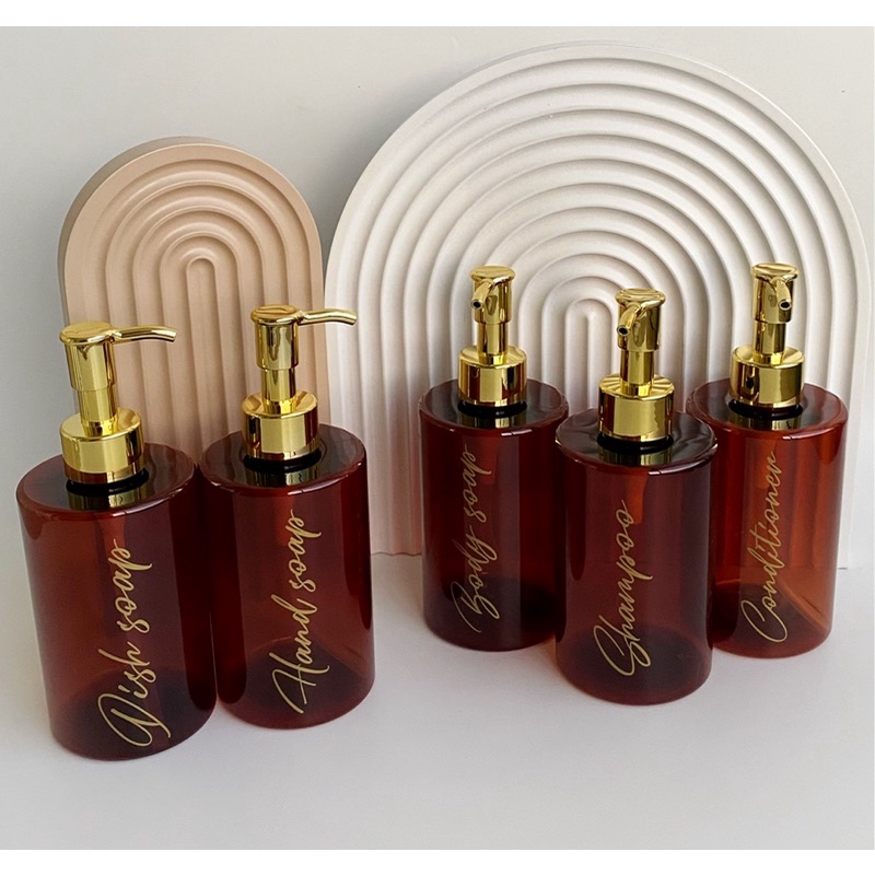 botol coklat Exclusive 250ml . aesthetic bottle minimalist refill organizer tempat sabun cair pump estetik