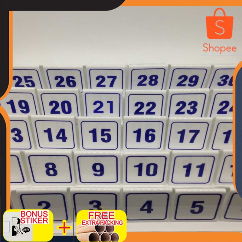 

Terlaris Acrylic Nomer Meja 1-30 Keren