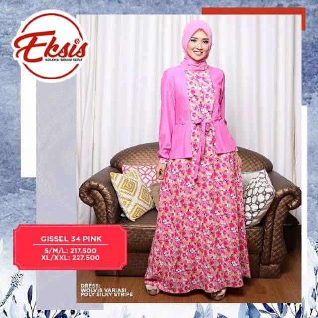 Gisel 34/gamis seply/gamis adem/gamis murah/gamis katun/katun jepang
