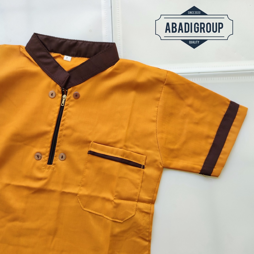 STELAN KOKO KURTA ANAK LAKI LENGAN PENDEK USIA 1-12 TAHUN