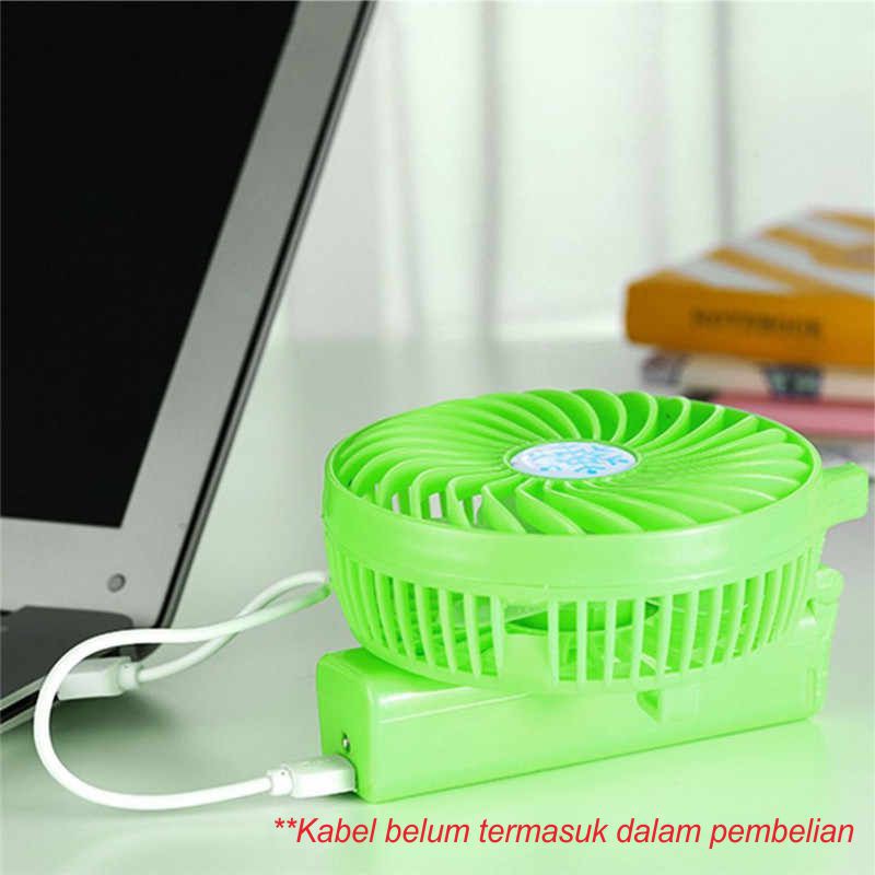 Handy Mini Fan Charge Kipas Angin Genggam Portable Bisa Di Cas Usb Dan Ada Senter