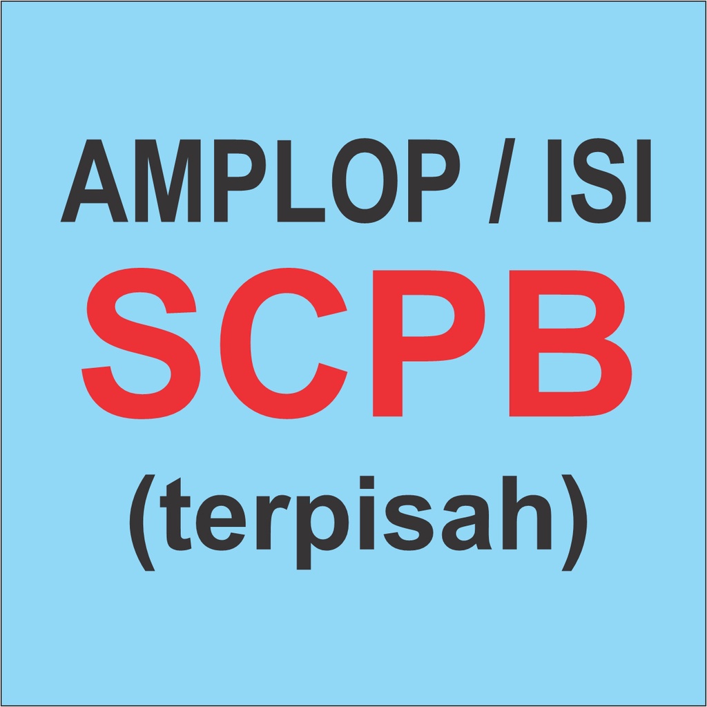 Khusus ISI atau AMPLOP griya blangko SCPB