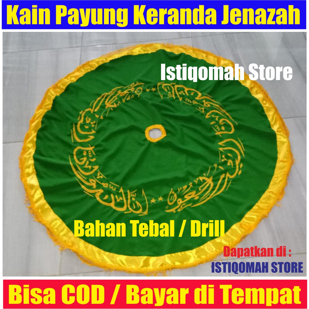 PROMO Kain Payung Keranda Jenazah Bahan Tebal American Drill Full Bordir Paling Murah