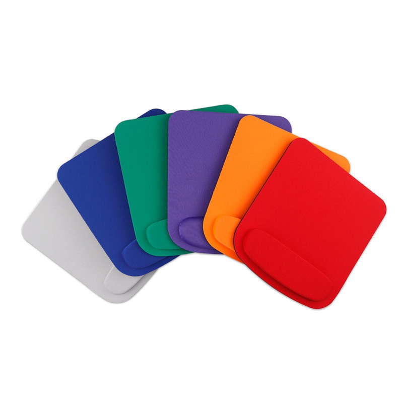 Mouse Pad Bentuk Persegi Ergonomis Anti slip Warna Polos Dengan Bantalan Pergelangan Tangan