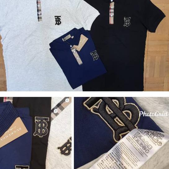 Barang keren POLOSHIRT BURBERRY PREMIUM kaos kerah burberry import baju laki laki branded %%