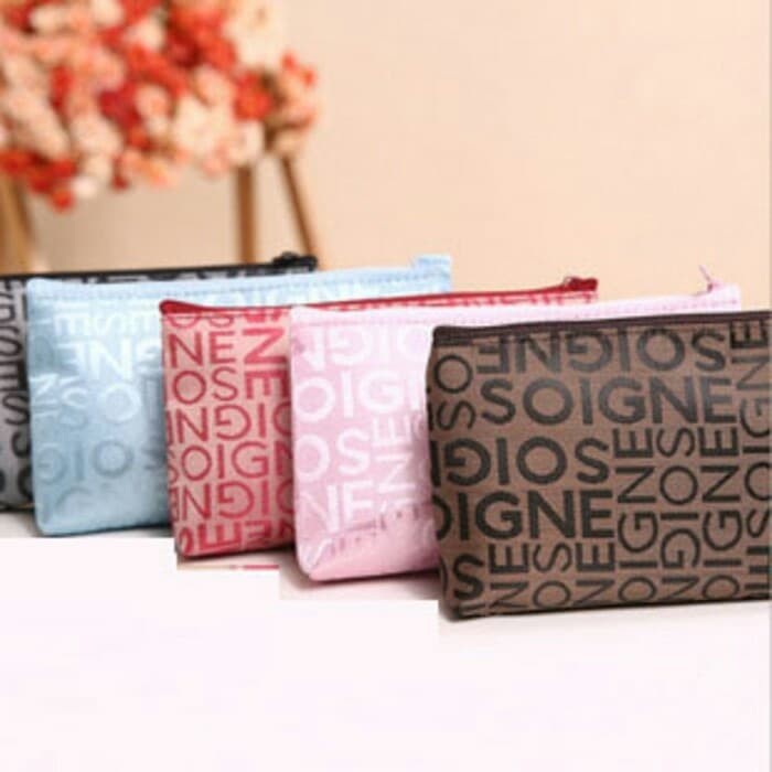 Tas Kosmetik Korea Motif Abjad / Korean Cosmetic Bag Fashion Pria