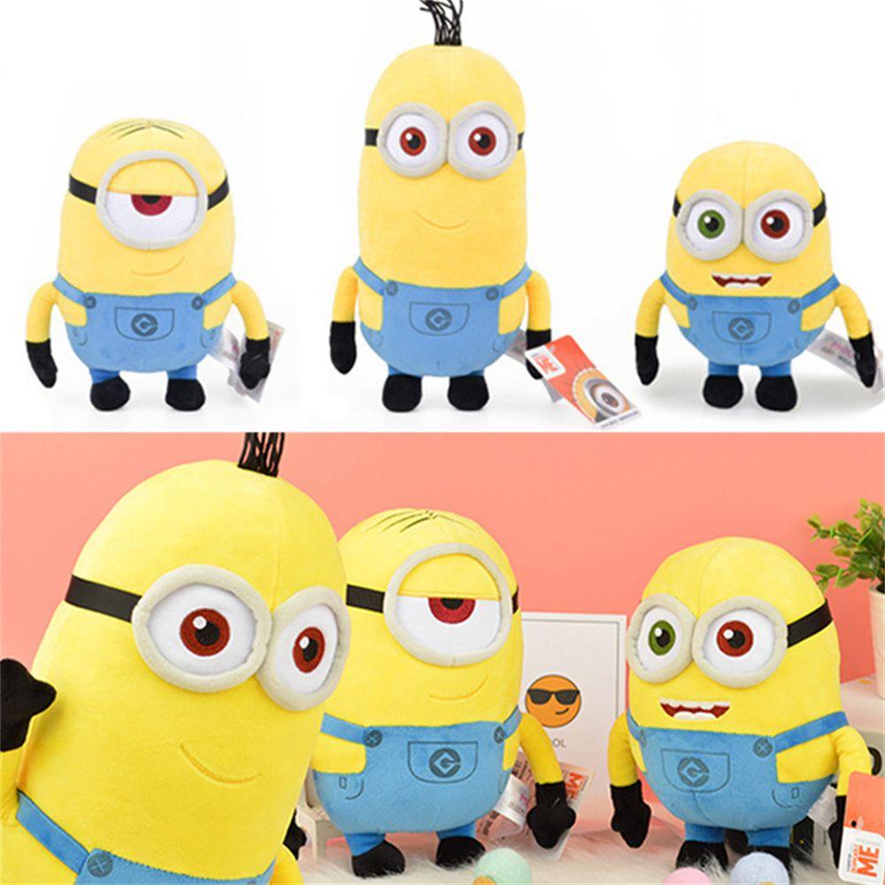 Lanfy Boneka Mainan Film Mainan Empuk 13CM Badan Kuning Kupluk Bob Plush Toys