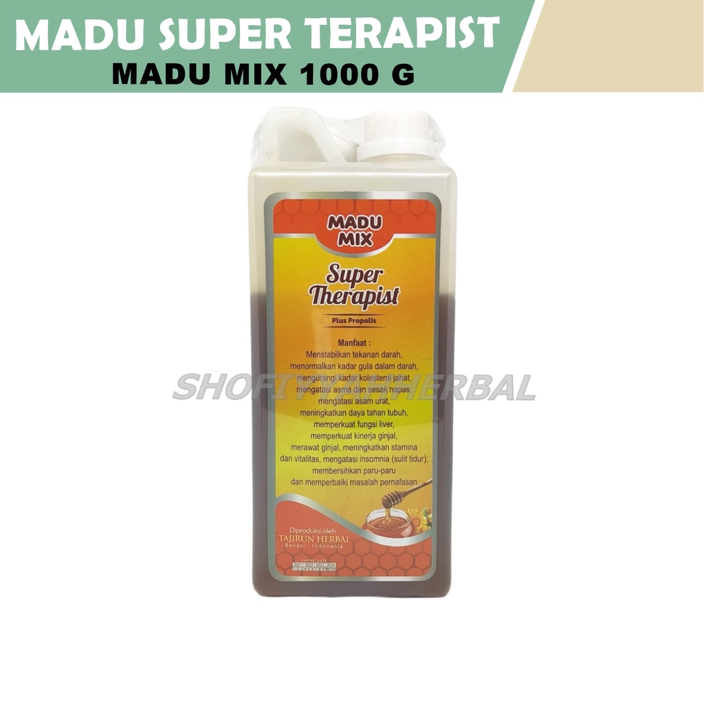 

Madu Hutan Super Kalimantan Bee Pollen & Royal Jelly Isi 1kg / Madu Mix Super Therapis plus propolis