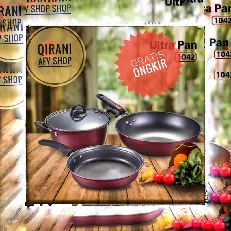 PANCI/TEFLON/PENGGORENGAN/TEFLON SET/MASAK/DAPUR/ALAT DAPUT/WAJAN/TEFLON LENGKAP