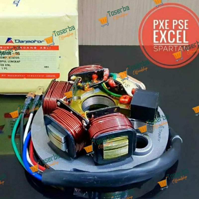 Spul sepul CDI Komplit Danmotor Vespa Excel Pxe Strada Px Spool Spull Komplit