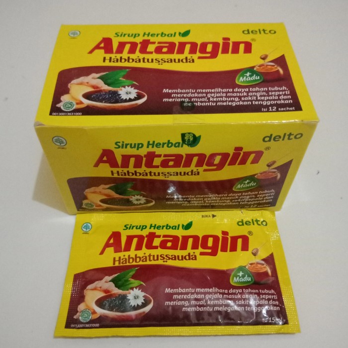 

Antangin Habbatussauda Sirup Herbal isi 12 sachet/Box (BERKUALITAS)