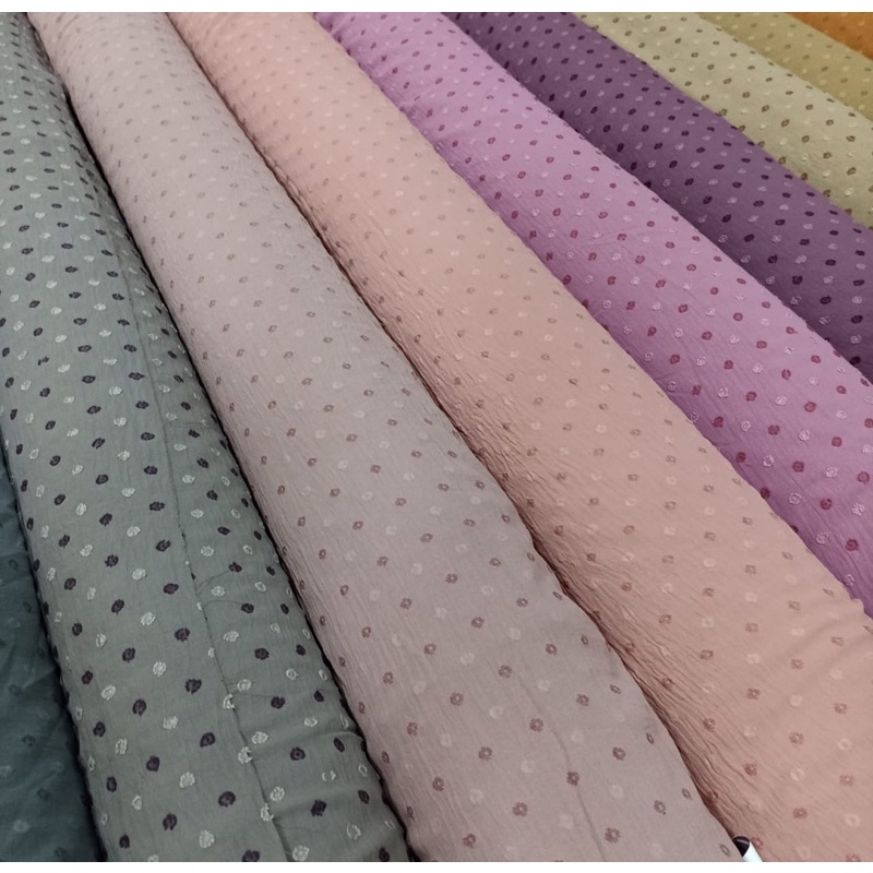 (TERLENGKAP!) kain TWO TONE URAGIRI CEY AIRFLOW RAYON CRINKLE TWOTONE BULAT TWO-TONE TUTON TWOTON TWO TON 2 WARNA DOTS KRINKLE KRINGKEL CRINCLE CRINKLE KRINKLE DUALTONE DUAL TONE