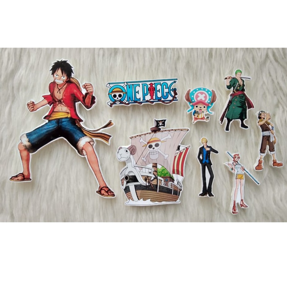 Topper ONE PIECE untuk hiasan kue | Luffy dekorasi snack mading hampers dll