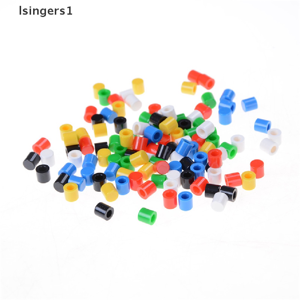 (lsingers1) 100pcs / lot Tutup Tombol Tekan Tactile 6x6mm Bahan Plastik