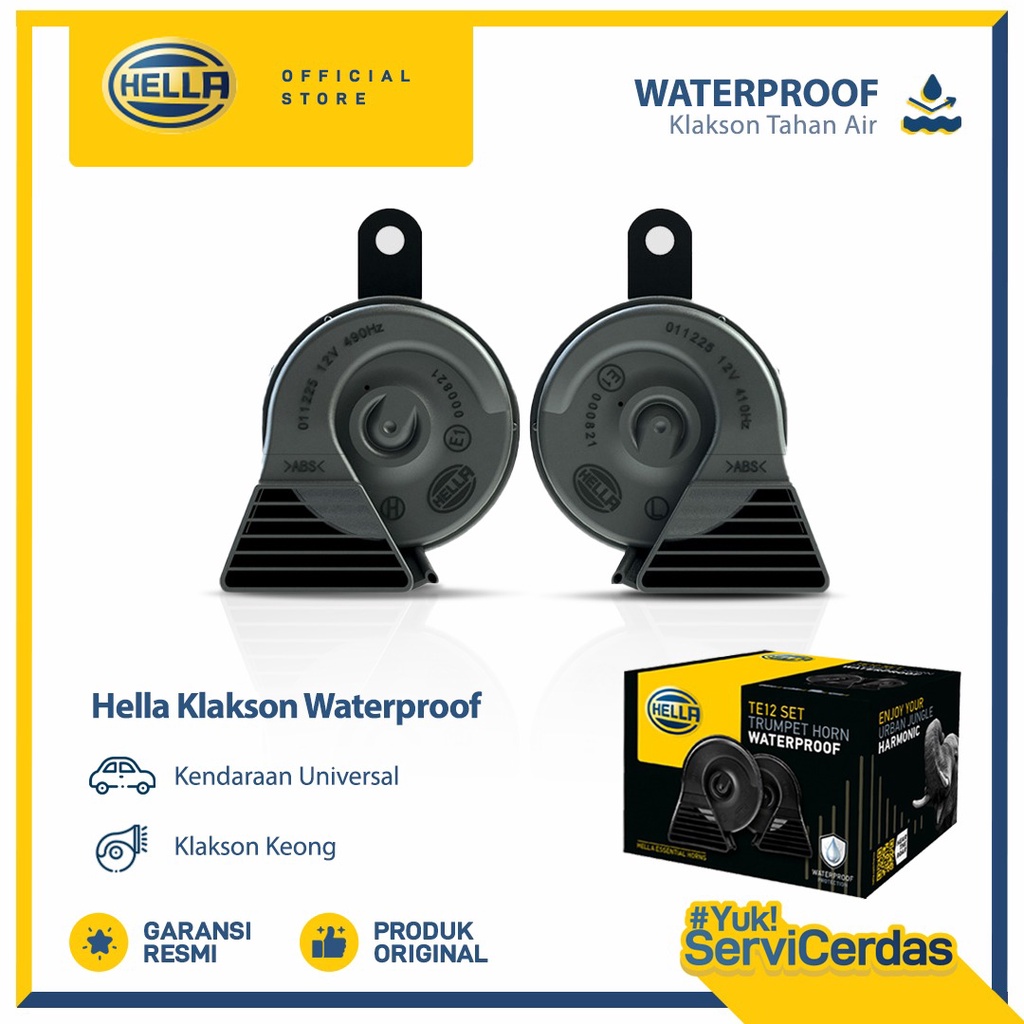 Klakson Waterproof Hella - Klakson keong mobil motor