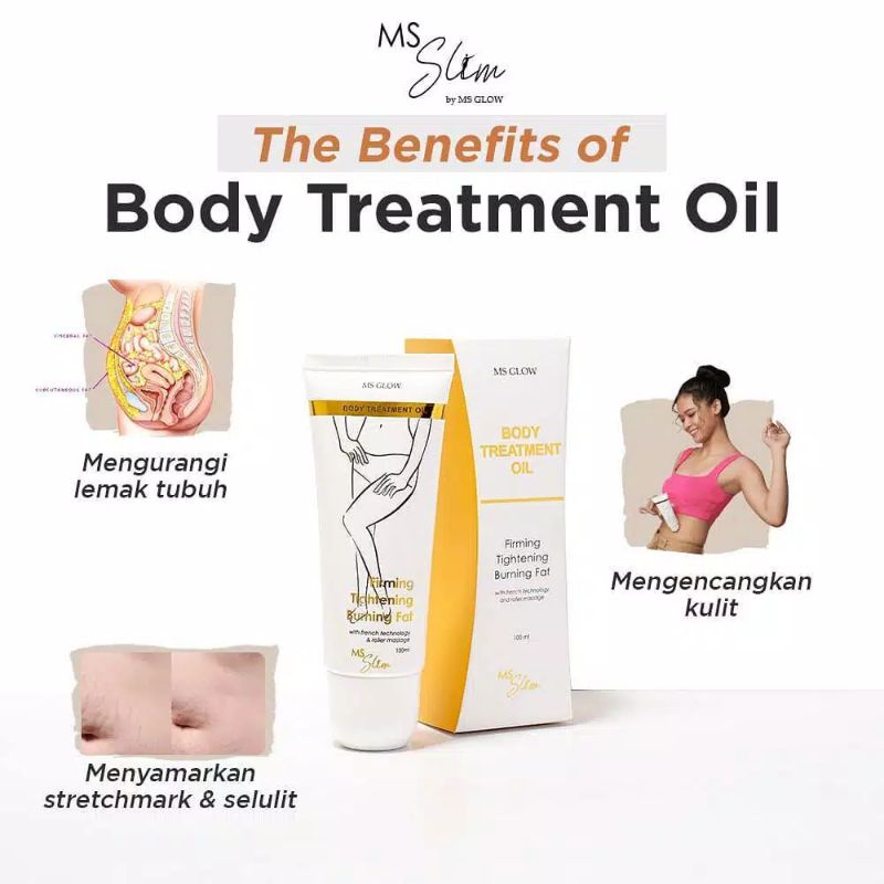 Body treatment oil ms glow 100% original (bisa cod)