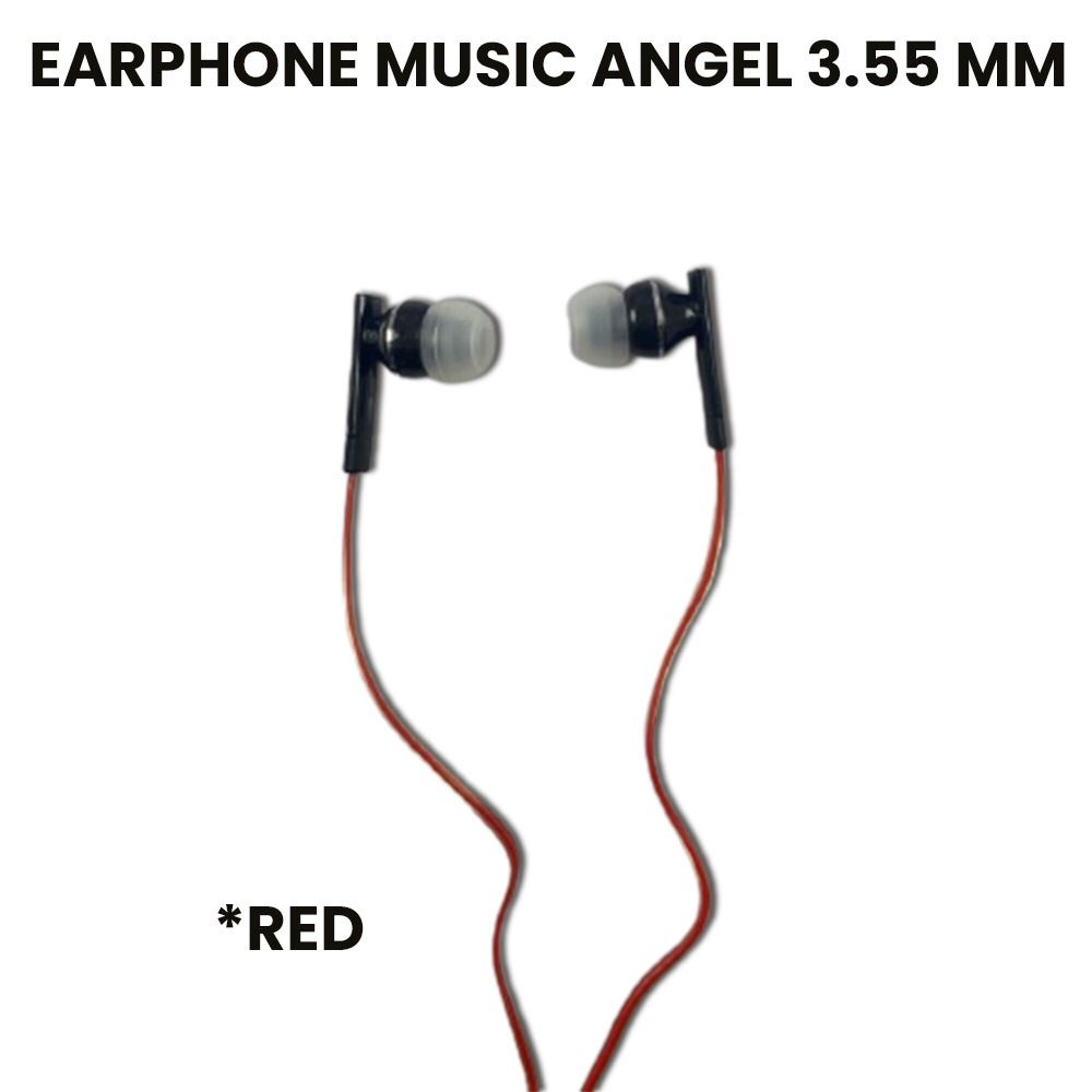 Headset Handsfree Earphone Music Angel Super Bass Stereo Jack 3.5mm Aksesoris Handphone HP OCEANMART OCEAN MART Murah Grosir