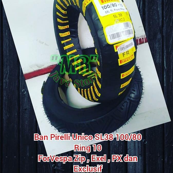Tire | Ban Pirelli Unico Sl 38 Uk 100/80 Ring 10 For Vespa