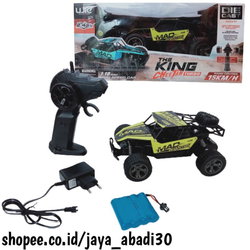 MAINAN MOBIL RC REMOT CONTROL JEEP OFF ROAD KING CHEETAH TURBO UJ99-1815B