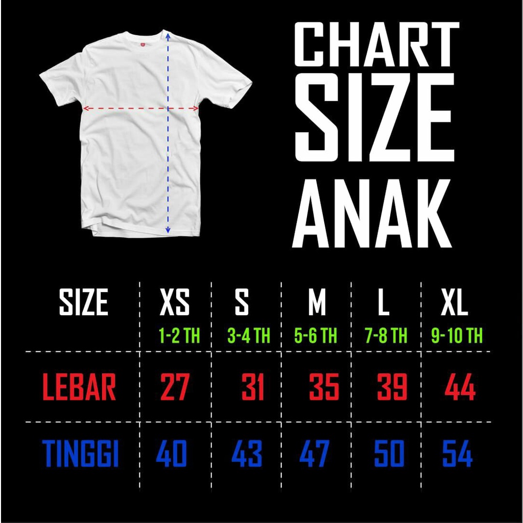 Kaos Anak Bahan 30s