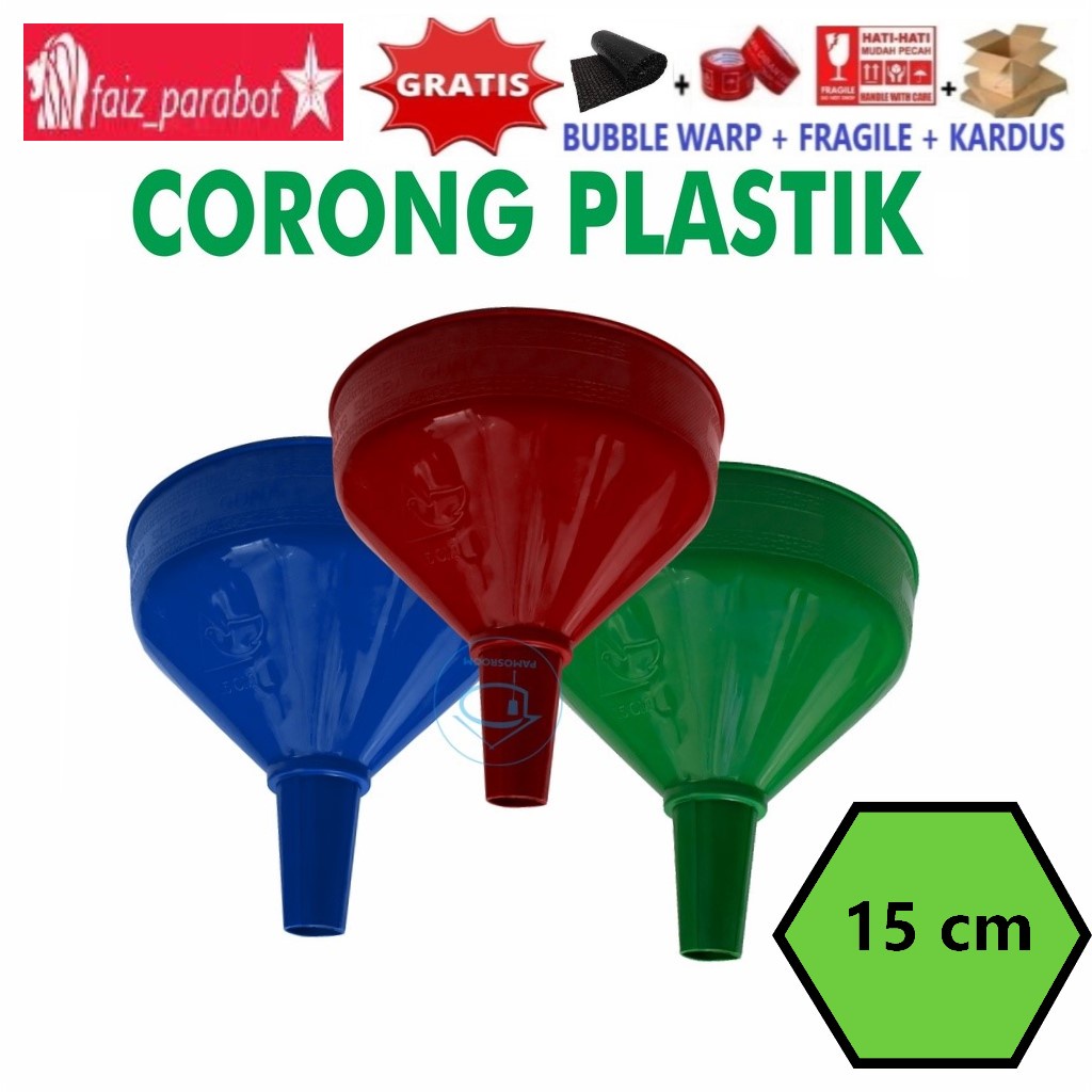 Corong Air 15 cm / Corong Minyak Plastik Ukuran Kecil / Sedang / Besar