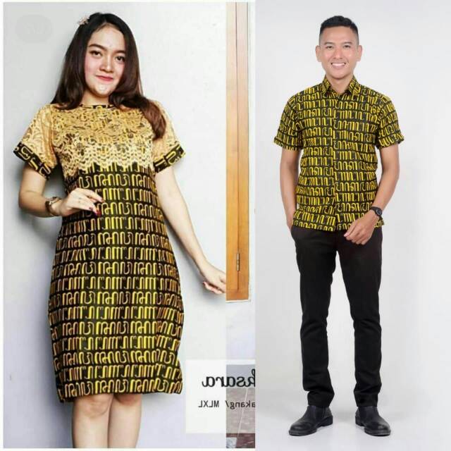 Couple Aksara Couple batik Kekinian Grosir Batik Murah