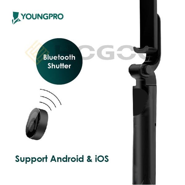 YOUNGPRO YSS-02 YSS-01 TRIPOD STICK SELFIE BLUETOOTH 3 IN 1 CONNECTION TONGSIS PHONE HOLDER WITH WIRELESS REMOTE SHUTTER