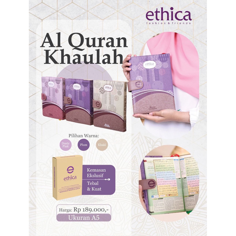 ETHICA AL Quran Terjemahan Cover Khaulah