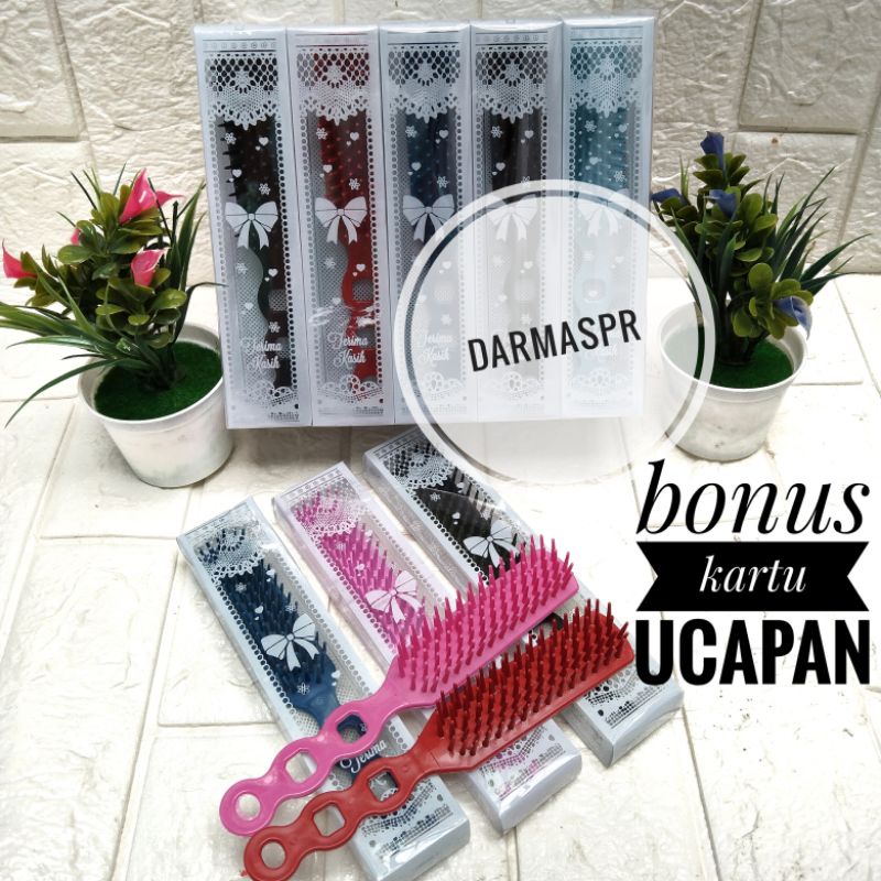 souvenir pernikahan 100pcs SISIR MODEL SIKAT kemas mika full motif cantik sovenir unik murah