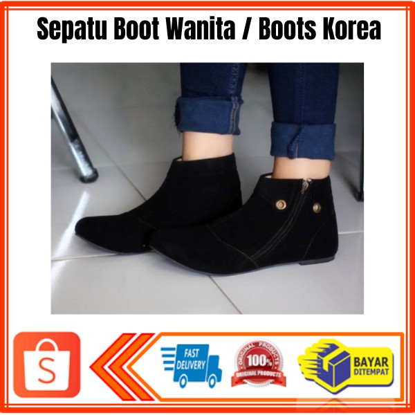 Sepatu Boot Wanita | Boots Korea | Sepatu Boot Trandy | Sepatu Boot Korea | COD BAYAR DI TEMPAT