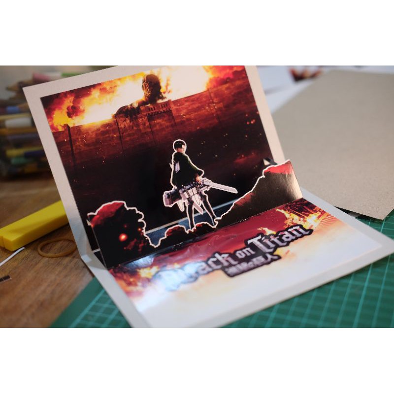 Levi Attack on Titan / Shingeki no Kyojin Pop Up Card