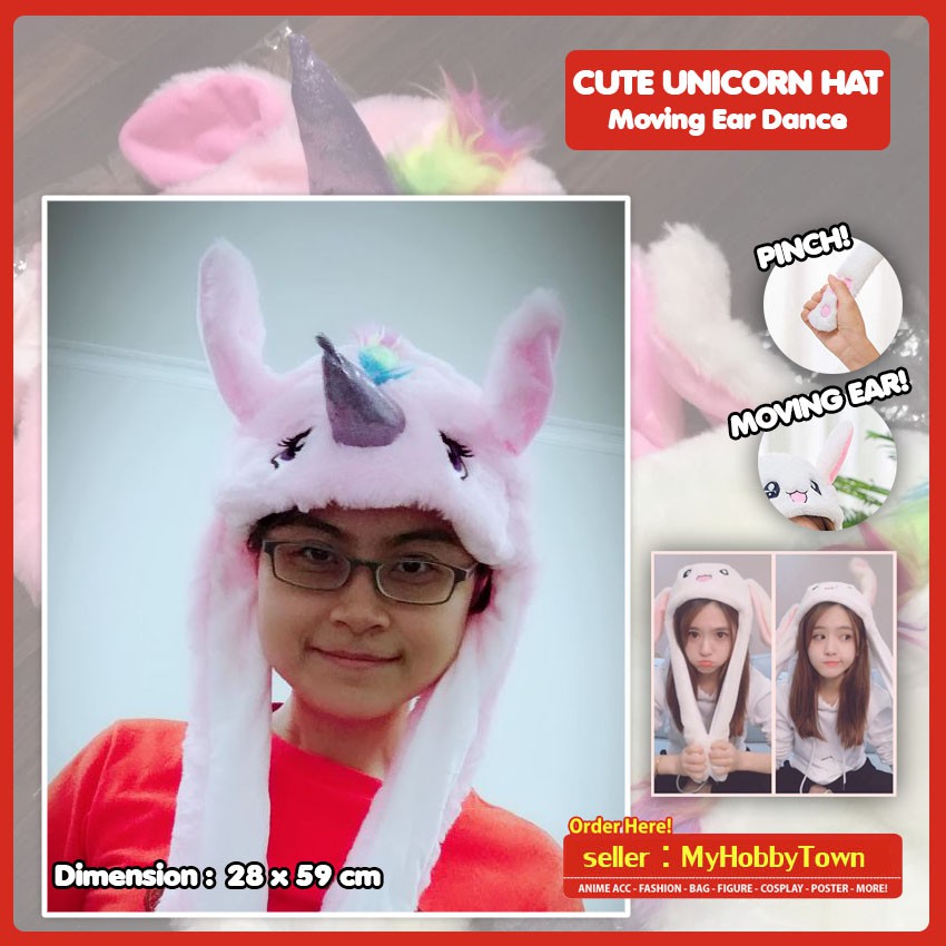 Topi Unicorn Moving Ear Korea