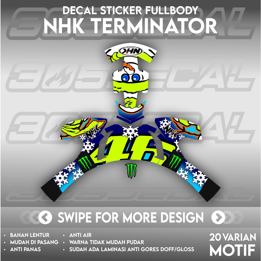 Sticker decal helm NHK TERMINATOR motif Snowman