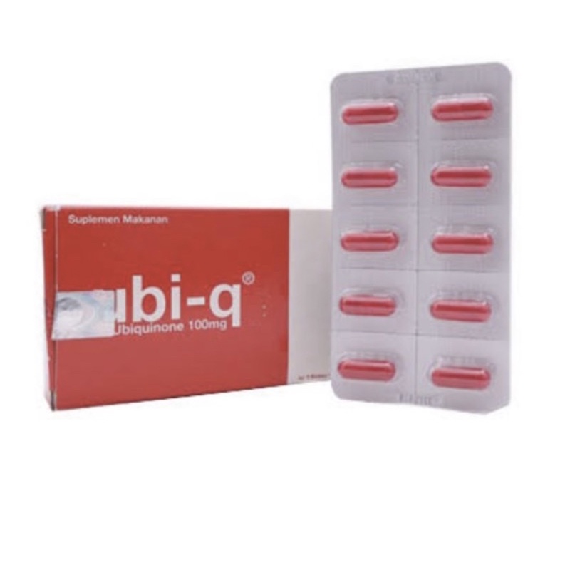 Ubi Q 100 mg strip 10 kapsul ( ubiquinone coenzym Q10 antioksidan jantung &amp; kesuburan )