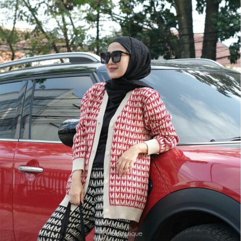 MM cardi red by monel