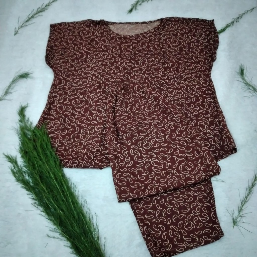 Baju Tidur Home Curve Lengan Pendek dan Celana Panjang