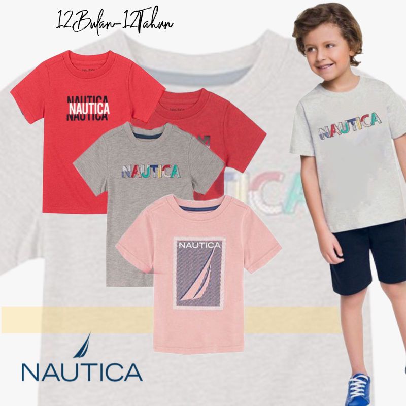 Kaos Baju Atasan Fashion Anak Laki laki Nautica Original 12Bulan-12Tahun 2034