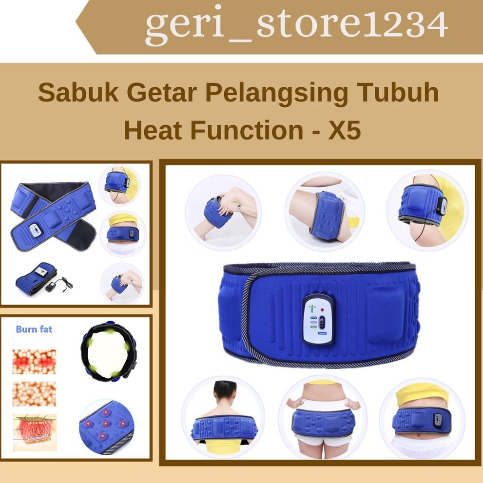 LUX.21Jl22n | Sabuk Getar Pelangsing Tubuh Sabuk Penghilang Pembakar Lemak Heat Function Sabuk Refle