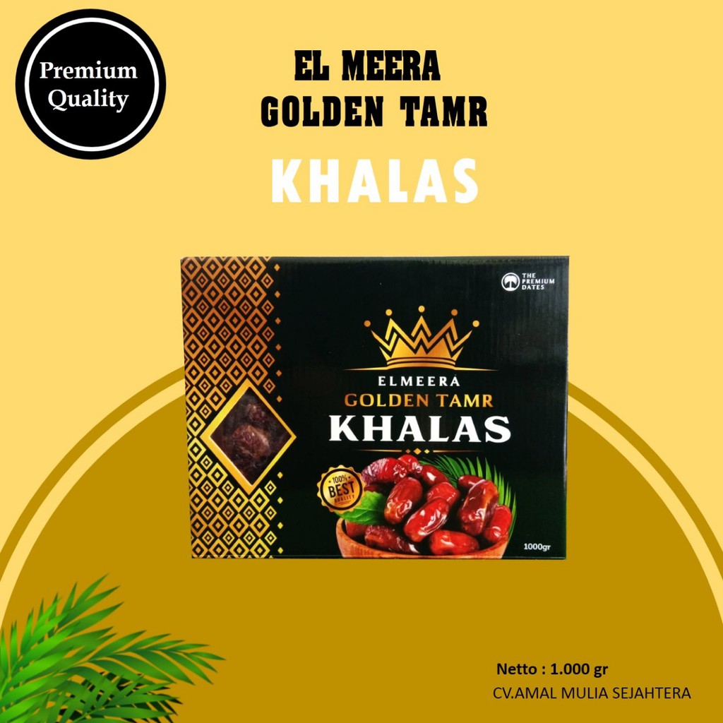 

COD - Elmeera Golden Tamr - Kurma Khalas 1 kg Kualitas Super Premium