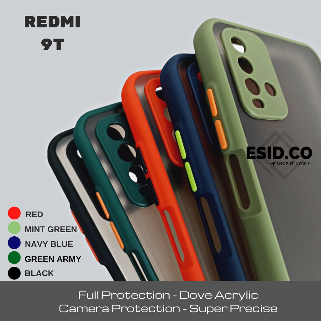 Bumper Case Redmi 9T POCO M3 Akrilik Dove Matte + 360 Ring Camera Protection Best Seller Hits 2021