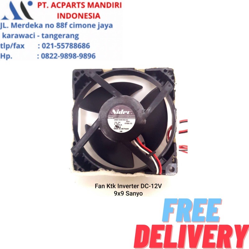 motor fan kulkas sanyo inverter 9cm x 9cm