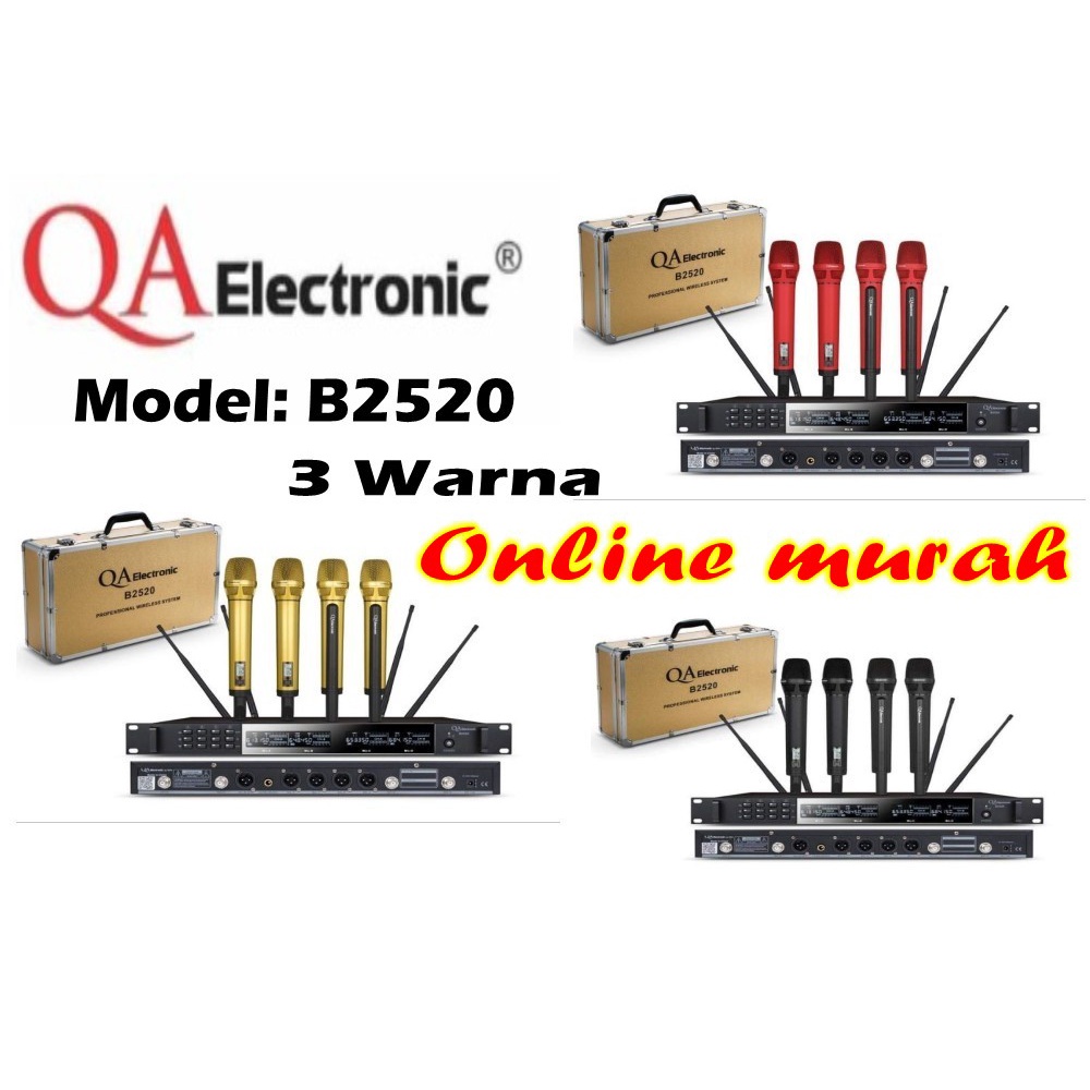 Mic Wireless QA ELECTRONIC B 2520 / B2520 Original By RDW 4 Handheld