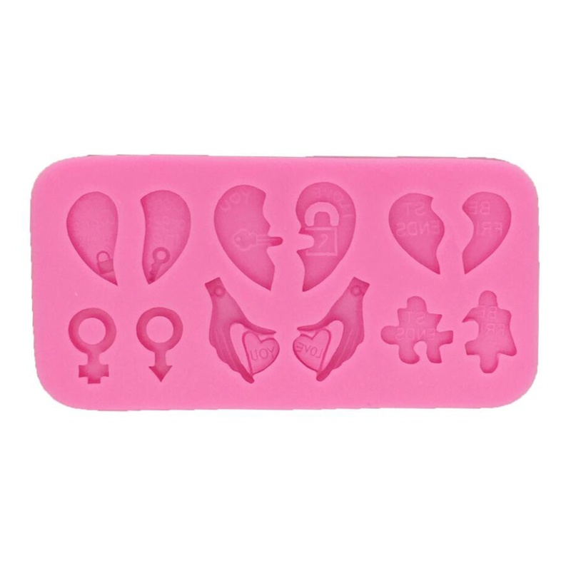 SIY  DIY Crafts Jewelry Casting Tool Love Heart Shape Keychain Epoxy Resin Mold Earrings Pendant Silicone Mould