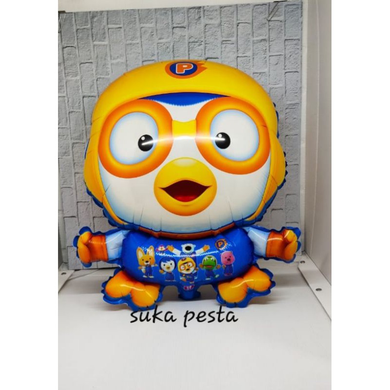 BALON GAS PORORO / BALON KARAKTER PORORO BIRU